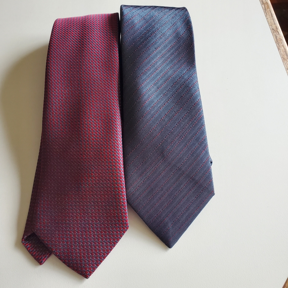 Two Gold Bear Silk Ties